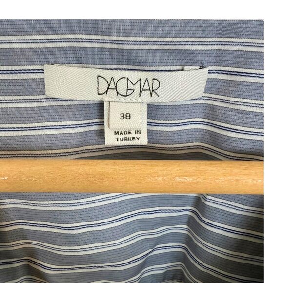 Dagmar Blue & White Striped Cotton Shirt - Size 38 - Excellent Condition - Picture 6 of 6